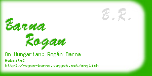 barna rogan business card